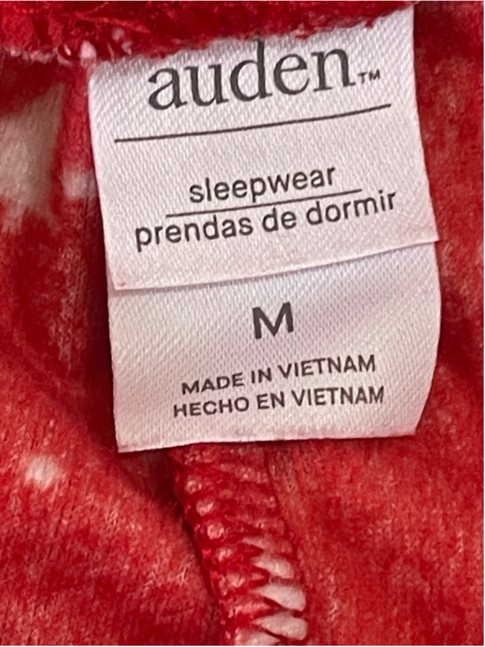 Auden Christmas Pajama Set Red Holiday Tree Print Lounge Wear Size Med - Picture 5 of 12